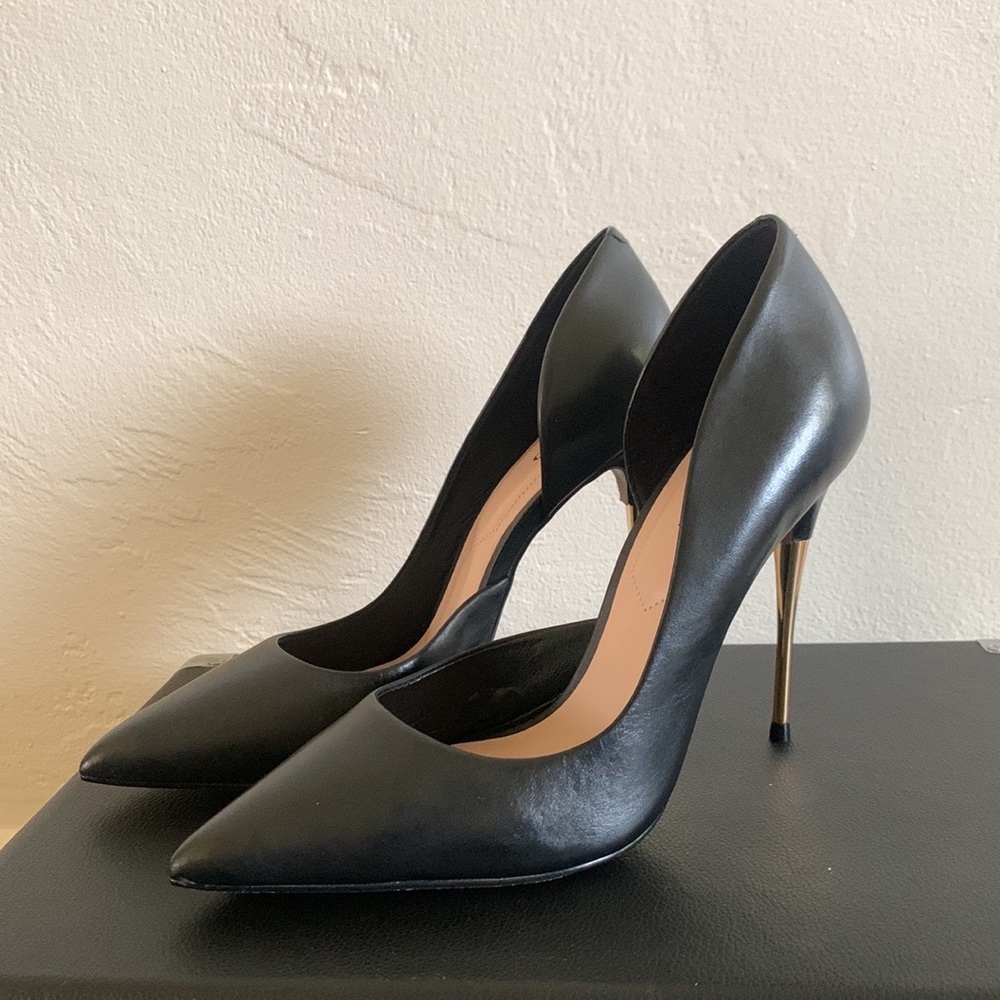 Aldo McCarr Women’s Black Leather Stiletto Pumps Size 7.5